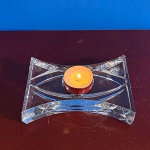 Royal Limited Czech 24% Full Lead Crystal Glass Candle Holder Paperweight